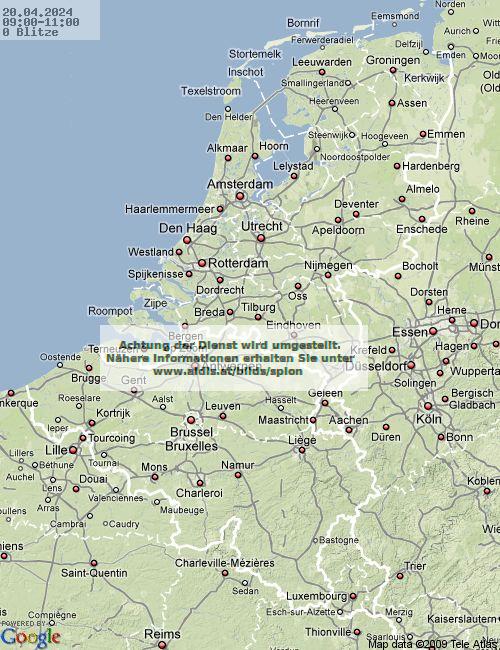 Lightning Netherlands 09:00 UTC Sat 20 Apr