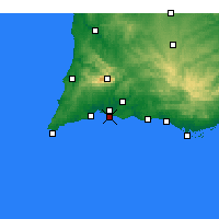 Nearby Forecast Locations - Praia da Rocha - Map